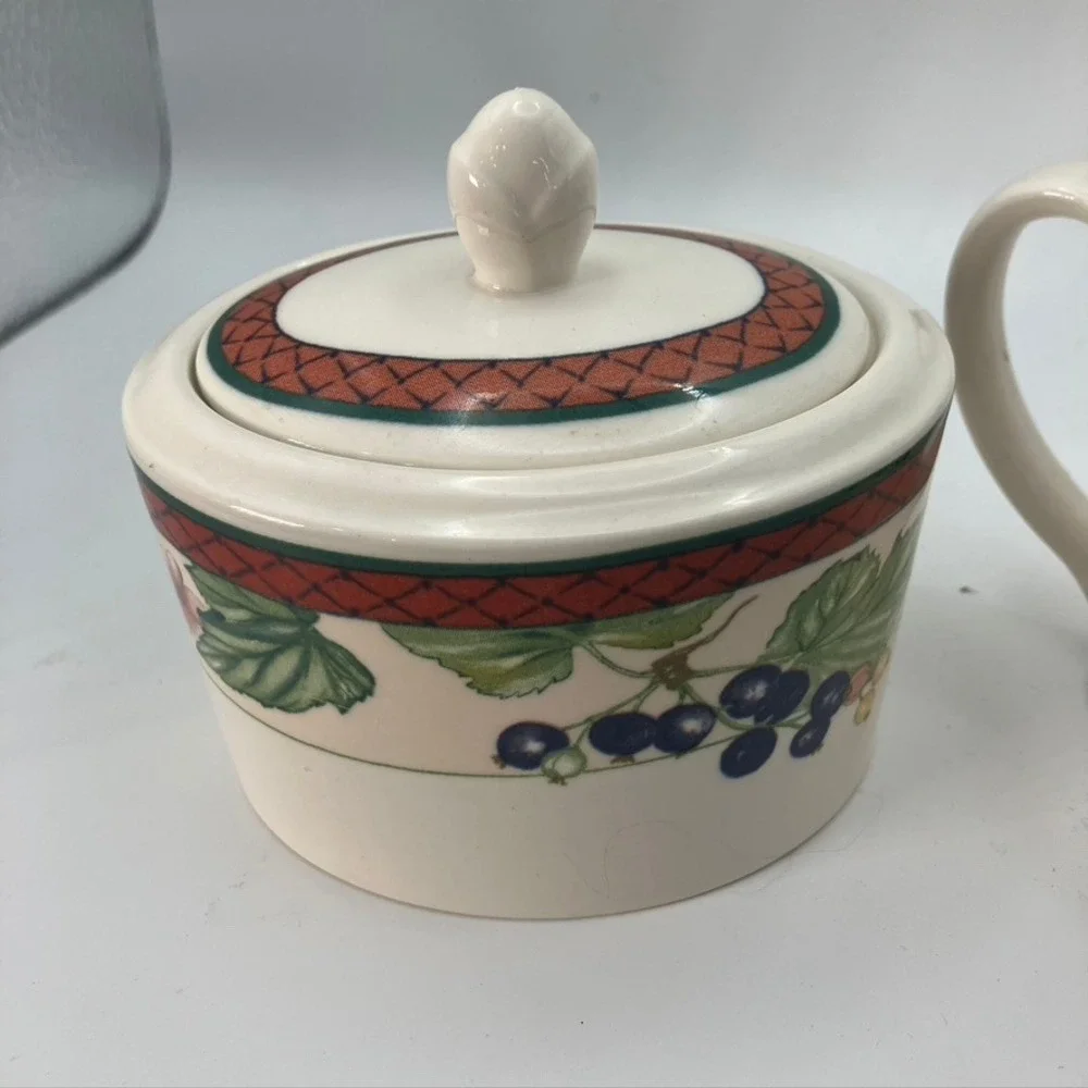 Johnson Brothers Autumn Grove Creamer & Sugar Set Made‎ in England Vintage 90's